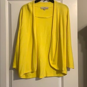 Yellow cardigan